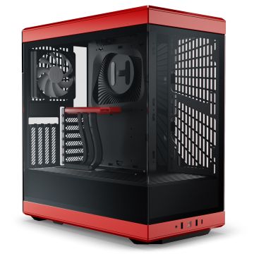 Hyte Y40 Midi Tower, Tempered Glass - Black/Red (CS-HYTE-Y40-BR)