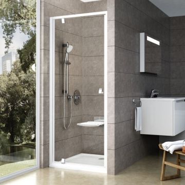 Ravak Shower Door PDOP1-80 Black+glass Transparent
