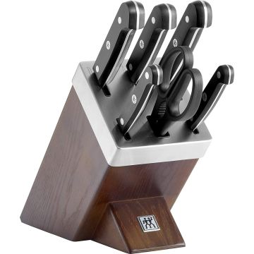 ZWILLING Gourmet Self-sharpening knife block, dark brown, 7-part (36133-000-0)