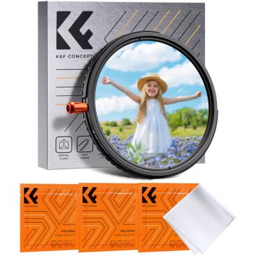 K&F Concept 72mm Black Diffusion Mist Effect 1/4 Variable ND2-32 (1-5 Stops) CPL (KF01.2913V1)