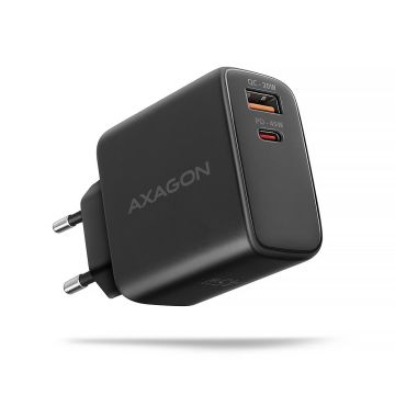 Axagon Wall USB Charger 45W GaN 2-Port ACU-PQ45 (ACU-PQ45)