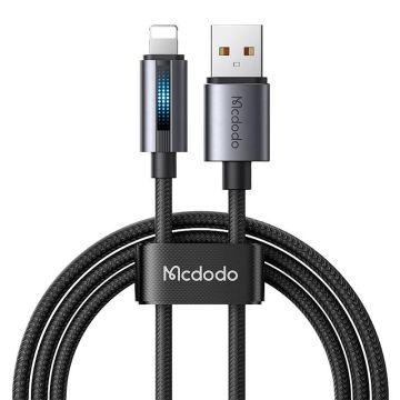 Mcdodo CA-5660 USB-A to Lightning cable with flashing light 1.2m Black
