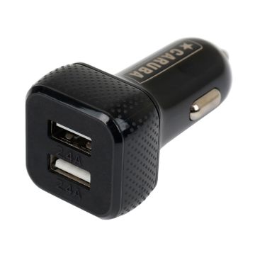 Caruba Duo USB Car Charger 4.8 amp Black
