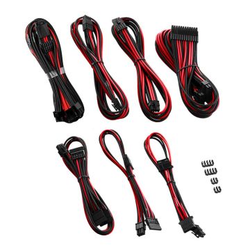 CableMod C-Series Pro ModMesh 12VHPWR Cable Kit for Corsair RM, RMi, RMx (Black Label) - black/red (CM-PCSR-16P3KIT-NKKR-R)