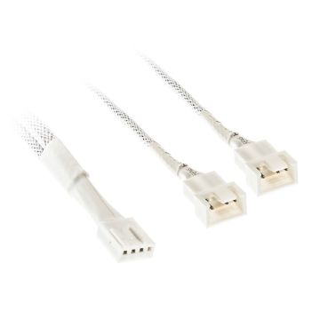 Kolink 1-2 PWM Fan Splitter Cable - 35cm, braided, White (PGW-AC-KOL-159)