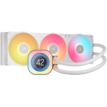 Corsair iCUE LINK Titan 360 RX LCD Complete Water Cooling, RGB - 360mm, white (CW-9061026-WW)