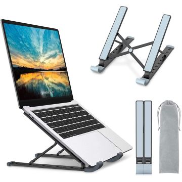 Babacom 9-Level Aluminium Portable Height-Adjustable Laptop Stand
