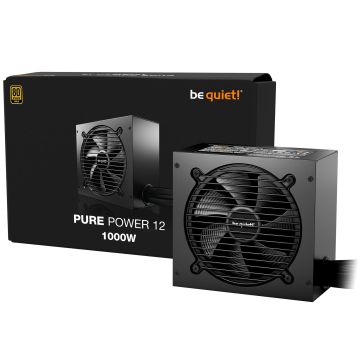 be quiet! Pure Power 12 power supply, 80 PLUS Gold, ATX 3.1, PCIe 5.1 - 1,000 watts (BP005EU)