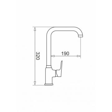 Pyramis Kitchen Faucet Grey (090922938)