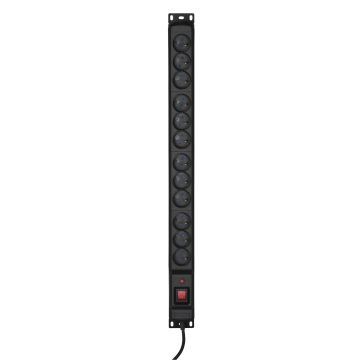 Activejet COMBO 12 socket power strip 1,5m black