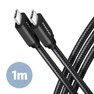 Axagon USB-C to USB-C Cable 1m 60W Black (BUCM3-CM10AB)