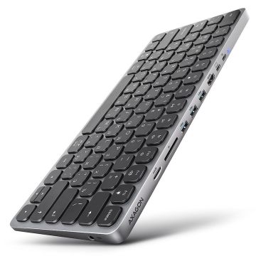 Axagon Keyboard I/O Hub 9-in-1 0.6m HMC-KB-CRL (HMC-KB-CRL)