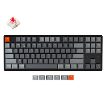 Keychron K8 TKL Gateron G Pro Red Switch Wireless Black US (K8-J1)