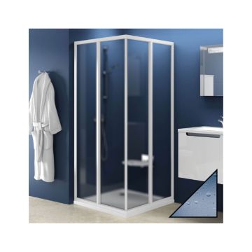 Ravak Shower Corner SRV2-75 S White + Glass Transparent (14V301O2Z1)