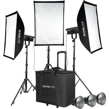 Nanlite FS-150 LED 3 Light Kit With Stand