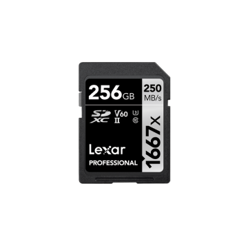 Lexar Professional 1667x SDXC 256GB Class 10, UHS-II (U3), V60, R250/W120 (LSD256CB1667)