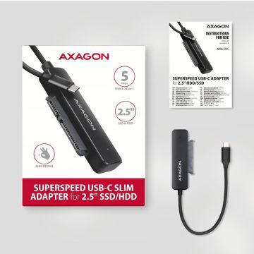 Axagon SSD Adapter USB-C SATA 5Gbps 0.2m ADSA-FP2C (ADSA-FP2C)