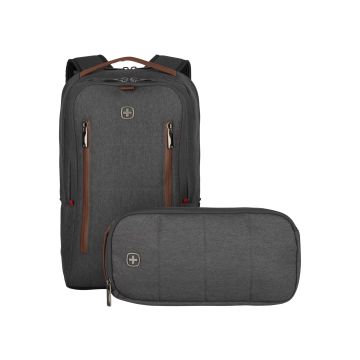 Wenger CityUpgrade 16 inch Backpack includes Day Shoulder Bag gray (606489)