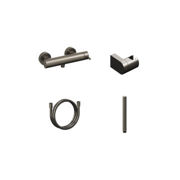 Ravak ES 032.20GB.+S Wall-mounted Shower Tap With Shower Set Graphite Brushed (X07S131)