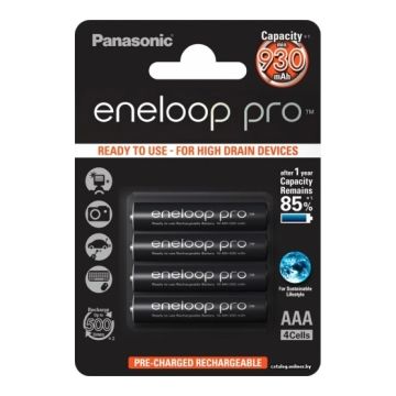 Panasonic Eneloop Pro R03/AAA 930mAh, 4 Pcs, Box (BK-4HCDE-BOX)