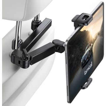 Lamicall Car Tablet Mount, Tablet Holder, Extendable Car Tablet Holder Headrest 4.7-11.0 Inch Devices