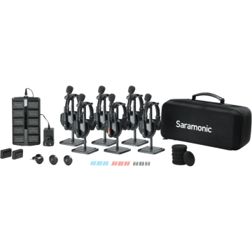 Saramonic WiTalk9 WT6S 6-Person Full-Deplex 1.9GHz Wireless Headset Intercom System w/ carry case WITALK9 WT6S