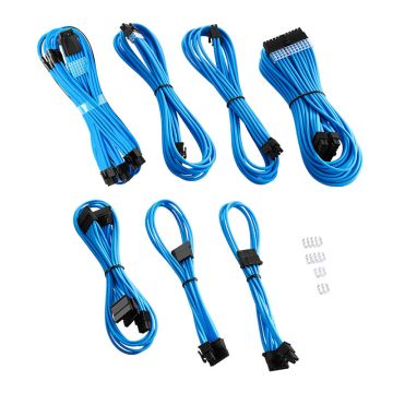 CableMod C-Series Pro ModMesh 12VHPWR Cable Kit for Corsair RM, RMi, RMx (Black Label) - light blue (CM-PCSR-16P3KIT-NKLB-R)