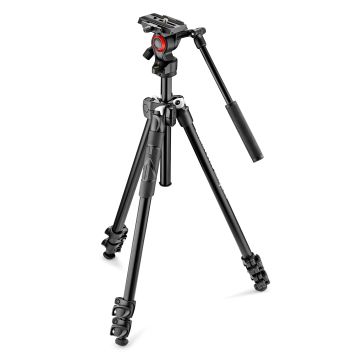 Manfrotto 290 Light Aluminium Tripod With Befree Live Fluid Video Head (MK290LTA3-V)