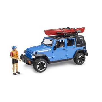 Bruder Jeep Wrangler Rubicon Unlimited with kayak and kayaker (02529)