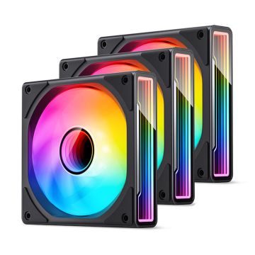 Jonsbo ZK-120B 3-Pack Case Fans, RGB - black (ZK-120B 3 in1)