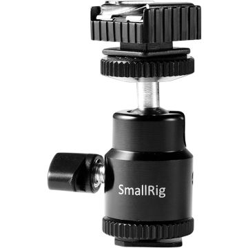 SmallRig 1639 Ballhead with 2x Cold Shoe