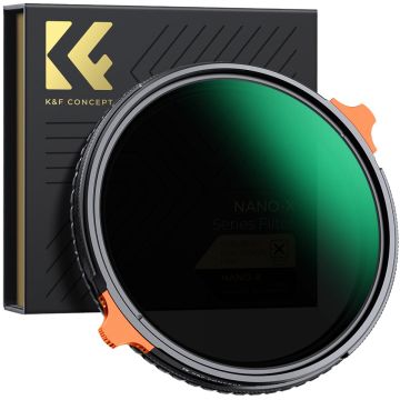 K&F Concept 77mm ND4-64 (2-6 Stop) Variable ND Filter and CPL Circular Polarizing Filter 2 in 1, 28 Layers Coated Nano-Xcel Series (KF01.1917)