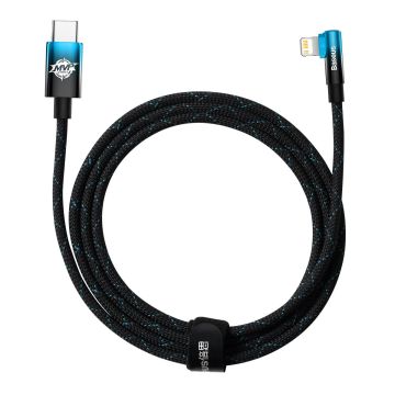 Baseus MVP 2 Elbow angled power delivery cable with side USB Type C / Lightning plug 2m 20W blue (CAVP000321)