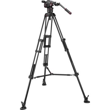 Manfrotto Nitrotech N8 Video Head & 546B Pro Tripod With Mid-Level Spreader (MVKN8TWINMUS)