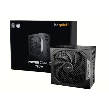 be quiet! Power Zone 2 80 PLUS Platinum Power Supply, Fully Modular, ATX 3.1, PCIe 5.1 - 750 watts, Black (BP006EU)