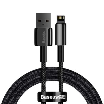 Baseus Tungsten Gold Cable USB to iP 2.4A 1m Black (CALWJ-01)