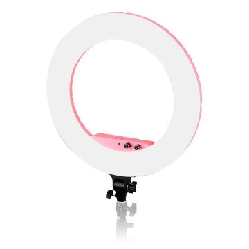 Caruba Round Vlogger 18 inch LED Set PRO with Bag Pink