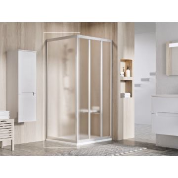 Ravak Shower Fixed Wall APSS-80 198 Satin+Glass Grape (940701R211)