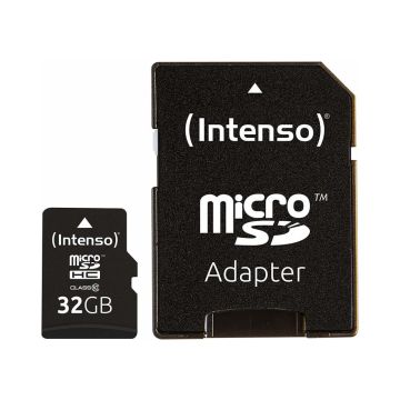 Intenso 3413480 32GB Micro SDHC Class 10 Memory Card with Adapter