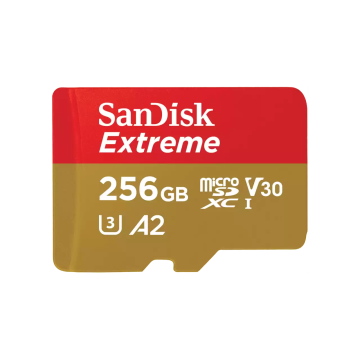 SanDisk Extreme microSDXC 256GB Read 160MB/s Write 90MB/s UHS-I U3 V30 (SDSQXA1-256G-GN6MA)