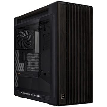 ASUS ProArt PA602 Midi Tower PC case, E-ATX, real wood, tempered glass - Black (90DC00J0-B09010)