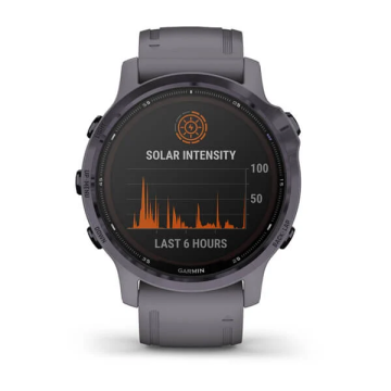 Garmin fenix 6S Pro Solar - Amethyst steel with shale gray band (010-02409-15)