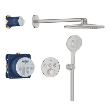 Grohe Grohtherm SmartControl SmartActive 310 Iebūvējumā Dušas Sistēma Supersteel (34863DC0)
