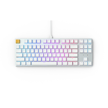Glorious PC Gaming Race GMMK TKL White Ice Edition Keyboard with Interchangeable Switches Gateron Brown US
