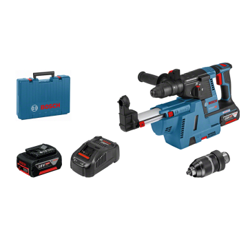Bosch GBH 18V-26 F + GDE 18V-26, 2x6.0Ah Case (0611910005)