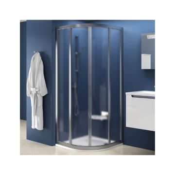 Ravak Shower Corner SKCP4-80 Satin + Glass Grape (3114OU02ZG)