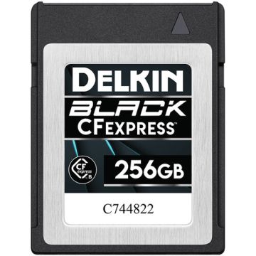 Delkin Devices CFexpress Type B BLACK 256GB Memory Card 1645MB/s Read, 1400MB/s Write (DCFXBLK256)