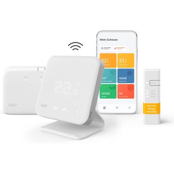 tado° Smart Home Wireless Thermostat - Wifi Starter Kit V3+ with Stand - Digital Heating Control for Boiler - Easy Installation - Compatible with Alexa, Siri & Google Assistant
