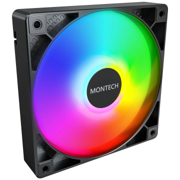 Montech GF120 PWM ARGB Fan - 120mm, Black (GF120 ARGB PWM (B))