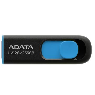 ADATA UV128 256GB USB 3.0 Flash Drive Black Blue (AUV128-256G-RBE)